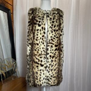 Twelve Leopard Faux Fur Vest Y2K Glam Statement Layer